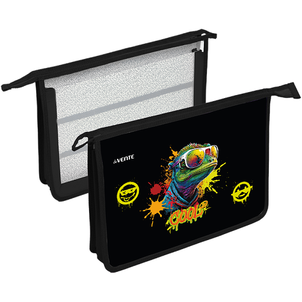 Папка для труда А4 "deVENTE. Cool Lizard"(337x243x80 мм) с текст. расширением 8см, молния сверху
