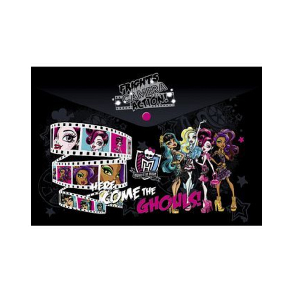Папка-конверт на кн. А4 Hatber 180 мкм "Школа Монстров" (Monster High)