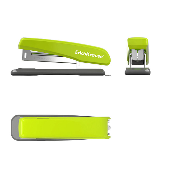 Степлер на 25 л. №24/6 ErichKrause Classic серо-зеленый (в коробке по 1 шт.)