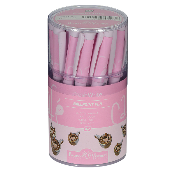 Ручка шариковая 0,7 мм "FreshWrite. Кофемания. Капучино" СИНЯЯ