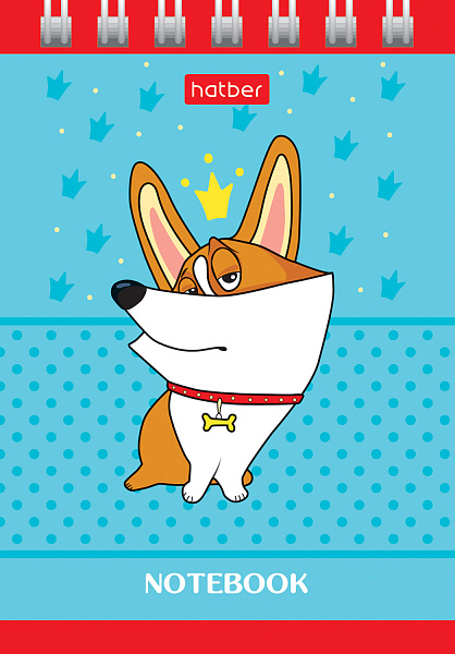 Блокнот А7 40 л. без линовки на гребне "Рыжий Коржик" тониров.блок 