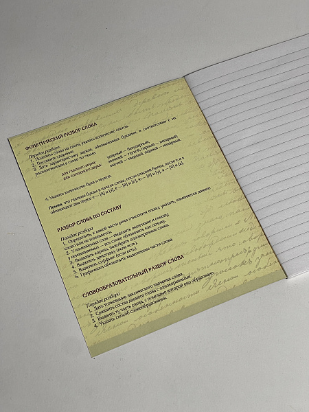 Тетрадь предметная 48 листов  "Фразочки"  Русский язык, со справочным материалом, обложка мелованный картон, блок офсет