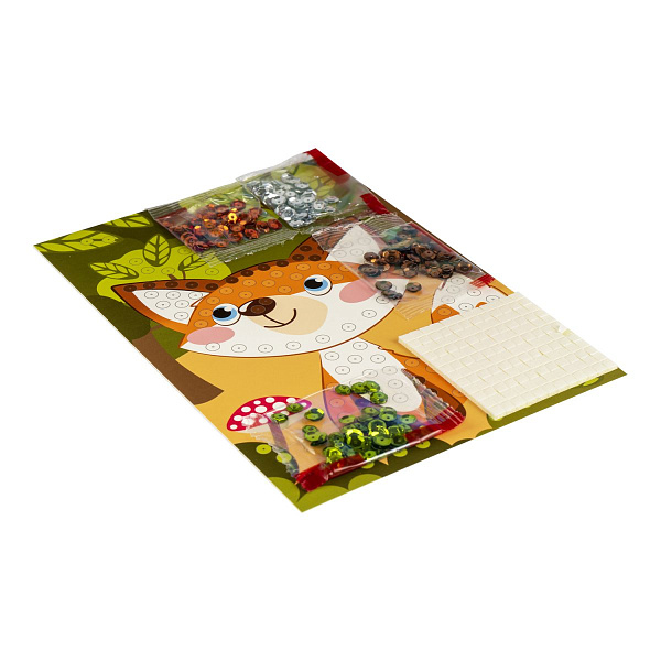 Картина из пайеток "Лисёнок"