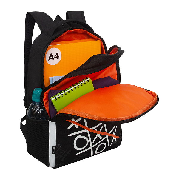 Рюкзак школьный с картхолдером на держателе (/1 черный)