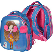 Рюкзак школьный "deVENTE. Choice Lite. Stay Chic" жесткий 38x29x17 см (17 л) вес 880 г, эргономичная формоустойчивая вентилируемая спинка с потайным карманом анти-вор и мягкие S-образные лямки, дно из фактурной резины с ножками, ручка для переноски и
