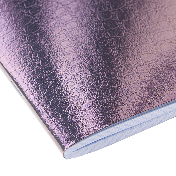 Тетрадь 96 листов в клетку Бумвинил METALLIC тиснение CROCO Коричневый