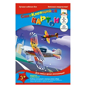Картон самокл. А4 5 цв. 5 л. "Самолет"