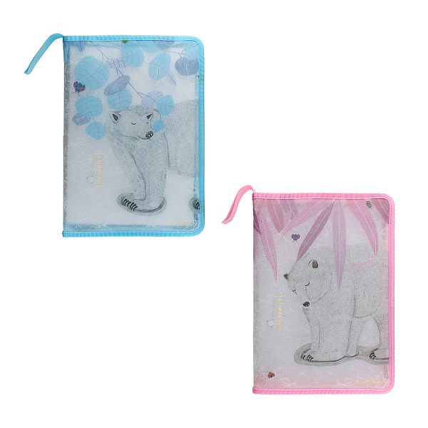 Папка на молнии А4 с окантовкой "БЕЛАЯ МЕДВЕДИЦА" 2 вида