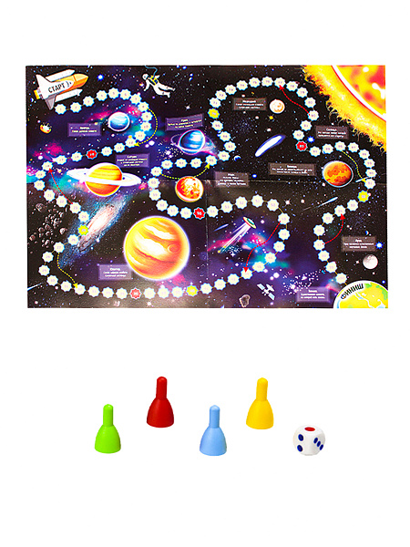 Игра настольная (ходилка) "Рыжий кот" МАКСИ-ИГРЫ "КОСМИЧЕСКИЕ ПРИКЛЮЧЕНИЯ" 