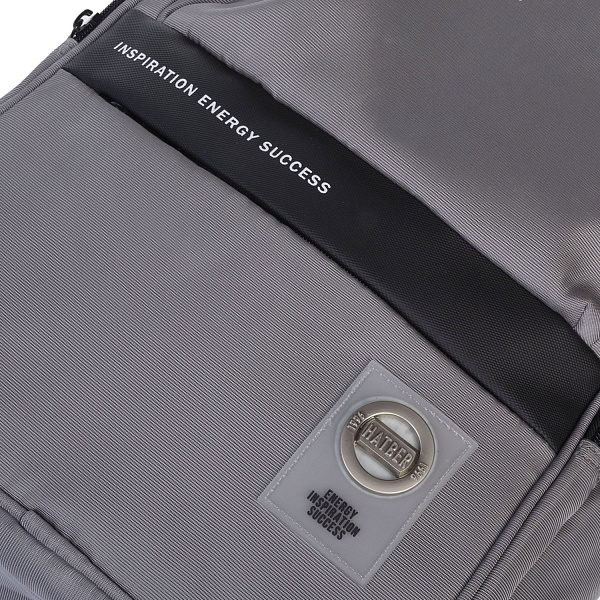 Рюкзак Hatber PRO -Stone Grey- 43х31,5х14,5см полиэстер нагружная стяжка 2 отд. 4 кармана, с USB-выходом