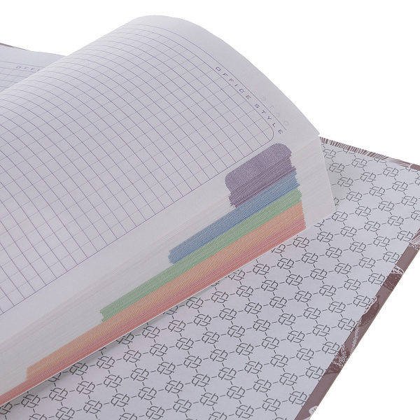 Бизнес-блокнот А5 80 л. кл. тв.переплет "Flower aesthetics" 167х216мм 5-цв. блок запечат. форзац мат.ламин.