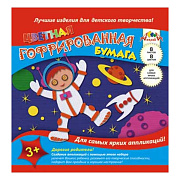 Бумага гофриров. 8 цв. 8 л. 20х20 "Космонавт"