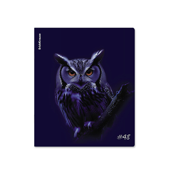 Тетрадь 48 листов в клетку "Indigo", ламинация soft-touch+выборочный УФ-лак ErichKrause _MIX-PACK