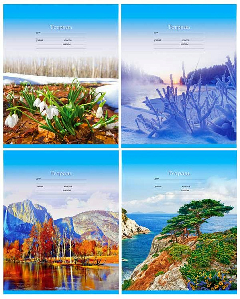 Тетрадь 12 л. лин. "Seasons" (ассорти)
