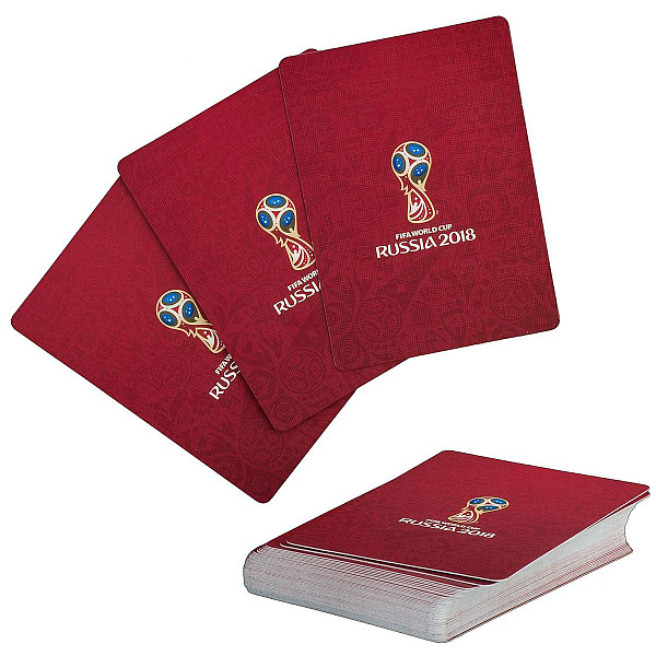 FIFA2018 Карты игральные картон 54шт красные