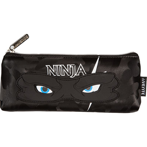 Пенал "deVENTE. Ninja" 21x8x3,5 см, треугольный для 45 пр. на молнии, антивандальная искусственная к