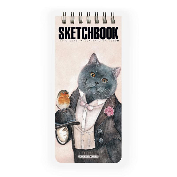 SKETCHBOOK 105х220 мм 120 л. пухлая 60 гр. на гребне (6 видов)