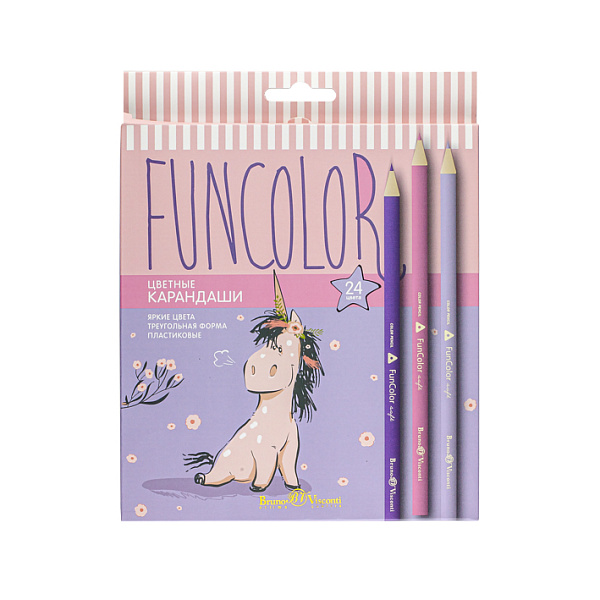 Карандаши 24 цв. "FUNCOLOR" пластиковые