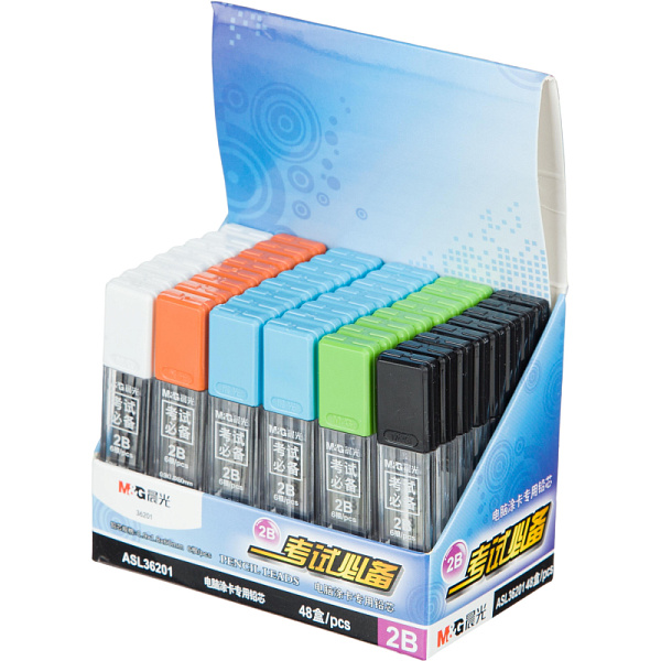 Набор грифелей 6 шт. M&G"0,9 мм  2B ASL362011109L7C