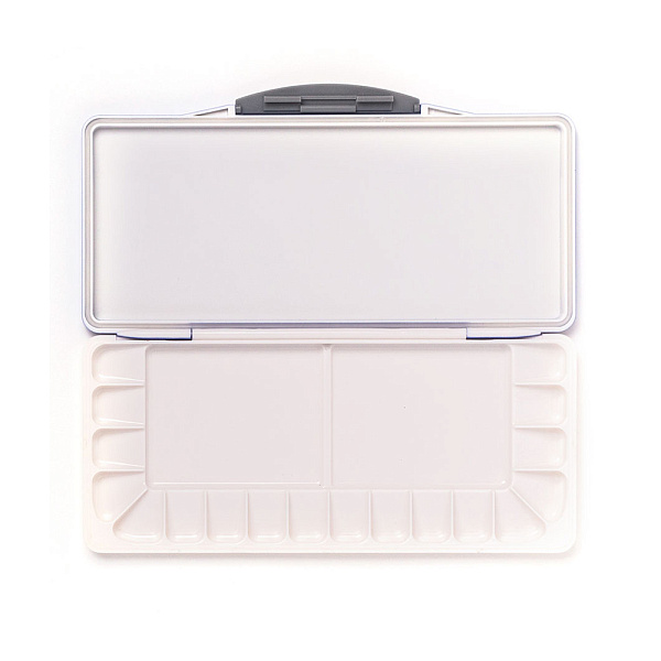 Палитра, коробка под акварель Малевичъ, 18 цв. 12,5х27,5 см герметичная 