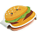 Бумага на л/п  45*45 50л. "deVENTE. Fast Food" офсет 80 г/м², печать 4+0, 6 дизайнов, в пластиковой банке