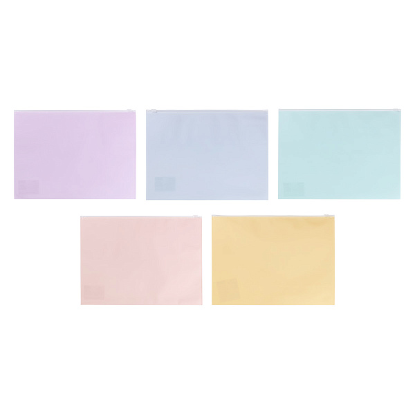 Папка-конверт на ZIP-молнии A4 "Expert Complete" Trend Pastel 180 мкм диагональ ассорти