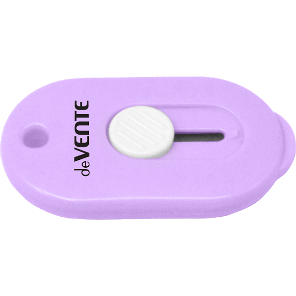 Нож канцелярский 9 мм "deVENTE. Pastel" 6,3 см, пластиковое направляющее, в пластиковой тубе, ассорти с индивидуальной маркировкой