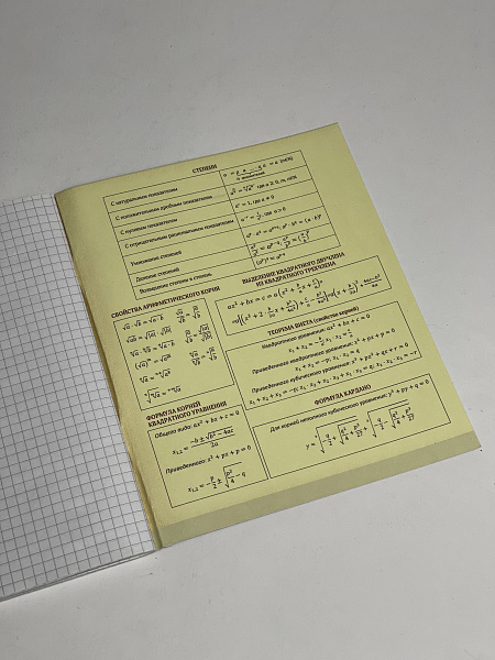 Тетрадь предметная 48 листов "Фразочки" Алгебра, со справочным материалом, обложка мелованный картон, блок офсет
