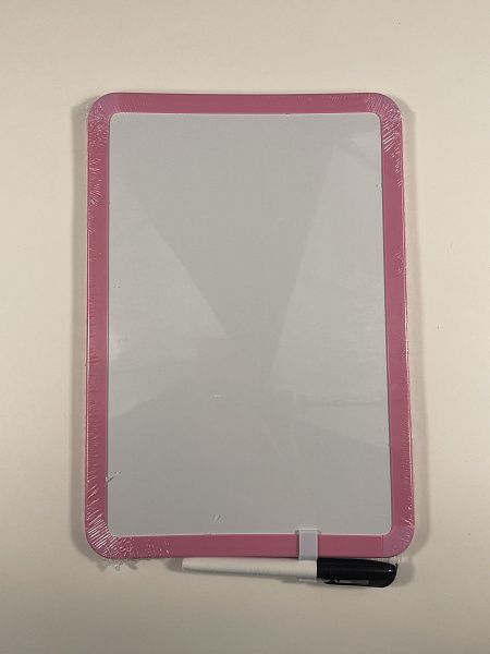 Доска магнитно-маркерная 20*30см, с маркером, МИКС