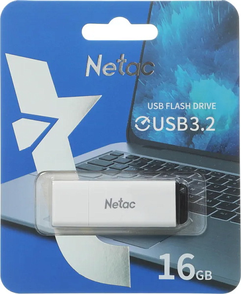 Флеш Диск Netac 16GB U185  USB3.0 белый