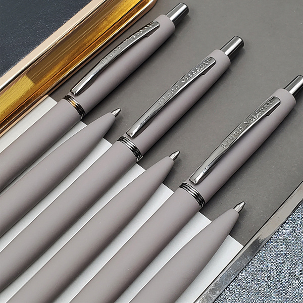 Ручка "SAN REMO" шарик. автомат. 1,0 мм СЕРЫЙ МЕТАЛЛИЧЕСКИЙ КОРПУС СИНЯЯ