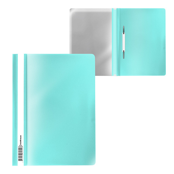 Скоросшиватель А4 ErichKrause Diagonal Pastel Mint, мятный