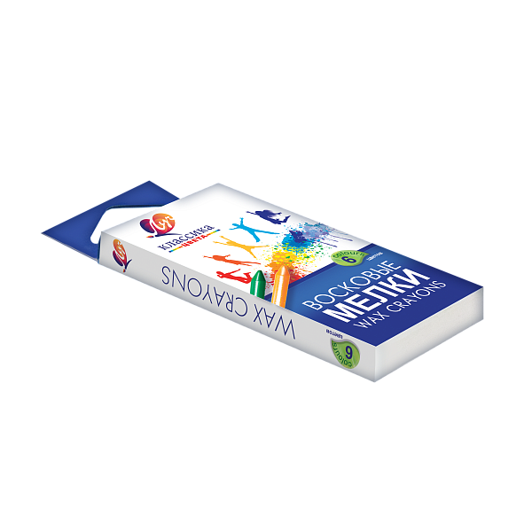 Мелки восковые 6 цв. Луч "Классика" круглые 8*90 к/к