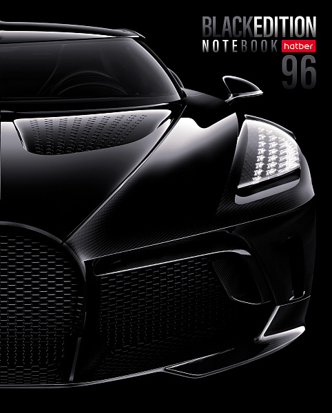 Тетрадь 96 л. кл. "Black Edition" 65г/кв.м на скобе глянц. ламин.