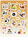 Набор НАКЛЕЕК А6 4 л. "Прикольные животные" в пакете с европодвесом