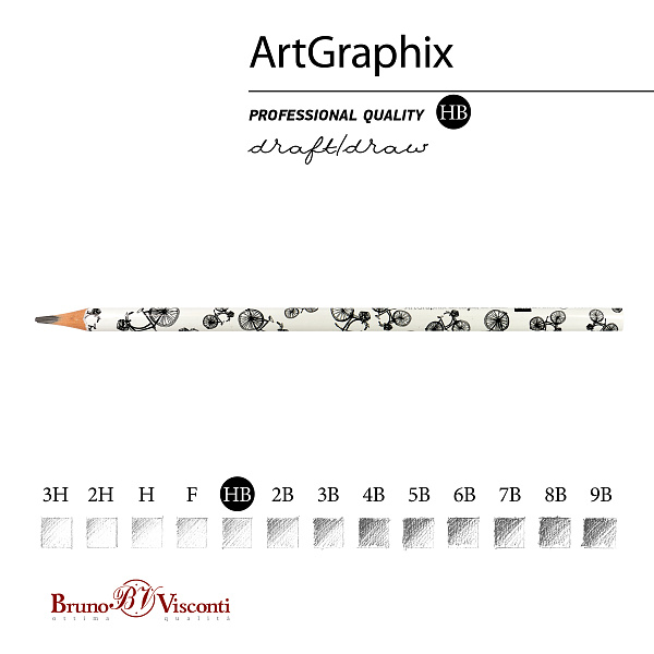 Карандаш ч/г HB "ArtGraphix. Велосипеды" 