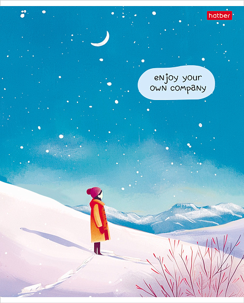 Тетрадь 48 л. кл. Пластиковая обложка "Наедине с собой" 65г/кв.м 1 диз.в блоке