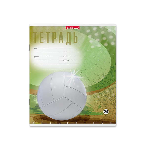 Тетрадь 24 листа в клетку "Мяч в игре" ErichKrause®