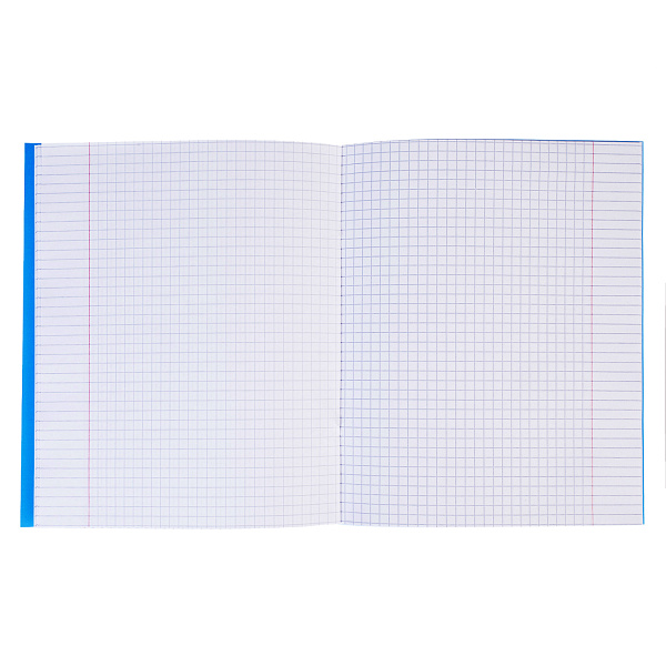 Тетрадь 18 листов в клетку, пластиковая обложка "Синяя", А5 60-65г/кв.м