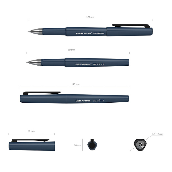 Ручка шариковая ErichKrause Severe Ultra Glide Technology, СИНЯЯ (в коробке )