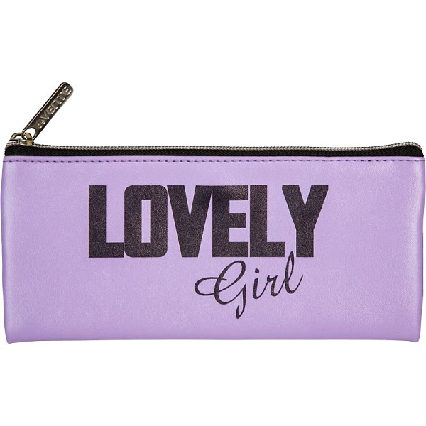 Пенал "deVENTE. Lovely Girl" 21,5x9x1 см, плоский для 35 пр. на молнии, перчаточная искусственная кожа до -40C, с подкладом
