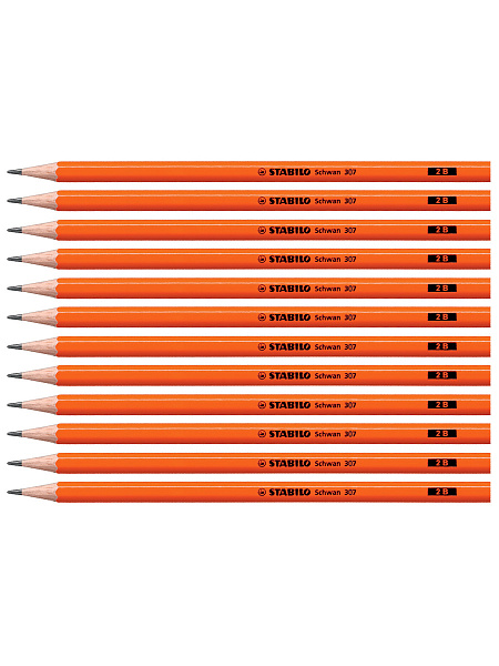 Карандаш ч/г HB STABILO Schwan 307 оранжевый корпус