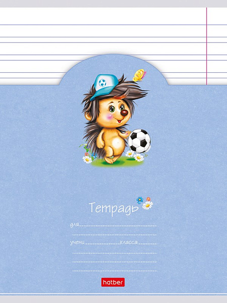 Тетрадь 12 листов в узкую линию "Лохматики" 5 диз.в блоке скругл.углы 