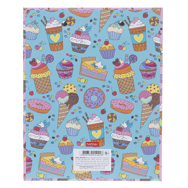 Планшет с зажимом А5 Hatber "Sweets" мат.ламин. 