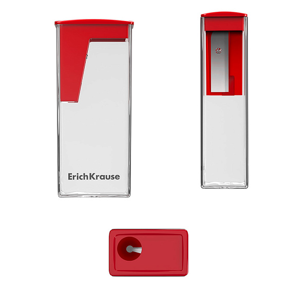 Точилка 1 отв. ErichKrause City, Classic, пластиковая, с контейнером, ассорти, (в коробке-дисплее)