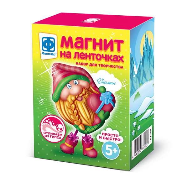 Магнит на ленточках Гномик