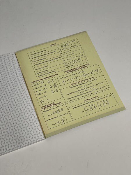 Тетрадь предметная 48 листов "Ассоциации" Алгебра, со справочным материалом, обложка мелованный картон, блок офсет