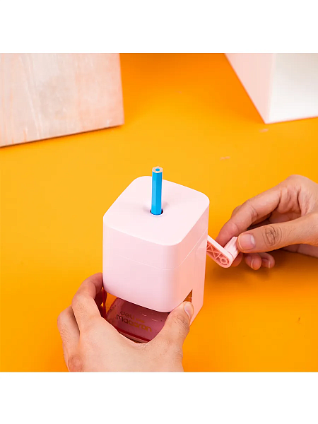 Точилка д/каранд. механическая Deli  Macaron 1 отв. пластик ассорти