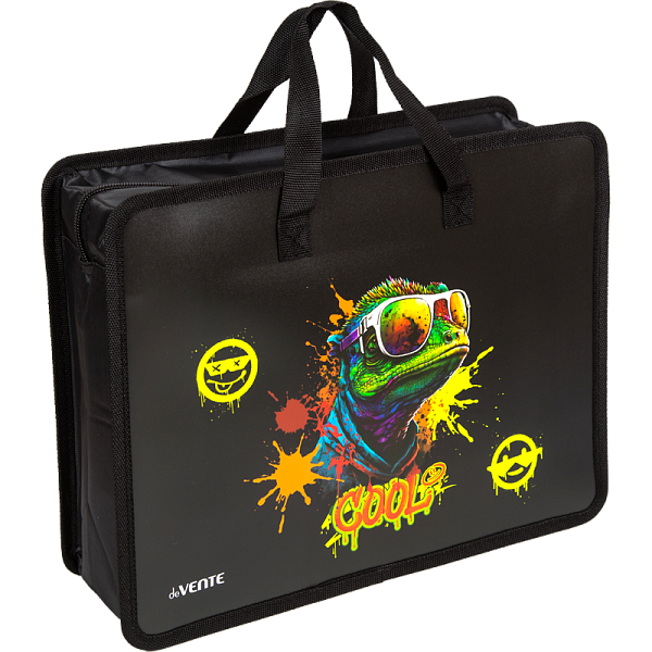 Папка для тетрадей, ИЗО и технологии "deVENTE. Cool Lizard" A4 (33,5x26x10 см) с расширением 10 см, 