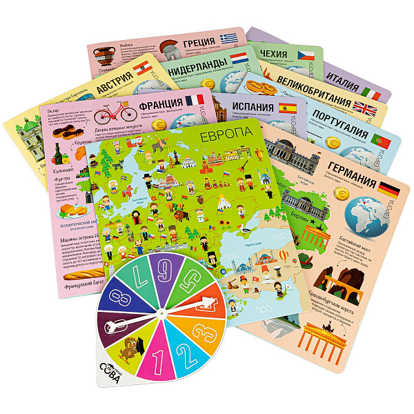 Игра - викторина Мой первый путеводитель. Страны Европы. серии Умная Сова. Bondibon